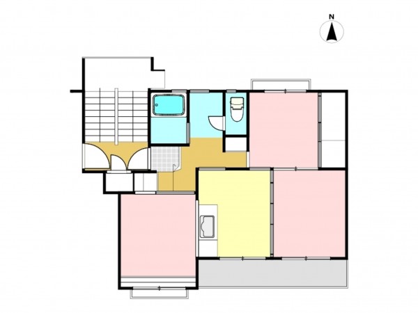相模原市南区相武台団地、マンションの間取り画像です