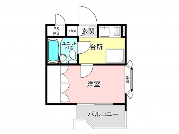相模原市南区南台、マンションの間取り画像です