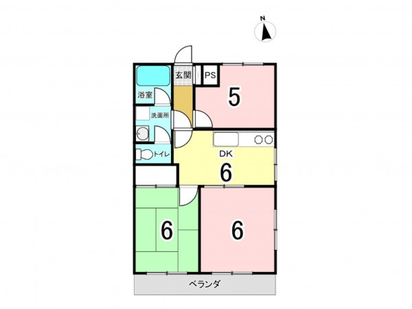 相模原市南区上鶴間本町、マンションの間取り画像です