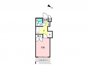 相模原市南区相模大野、マンションの間取り画像です