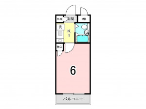 相模原市南区南台、マンションの間取り画像です