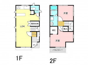 相模原市南区西大沼、中古一戸建ての間取り画像です