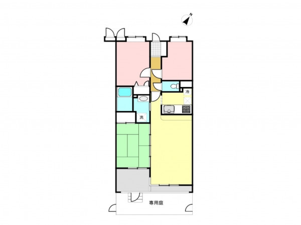 相模原市南区相南、マンションの間取り画像です