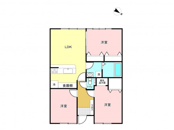相模原市南区相模大野、マンションの間取り画像です