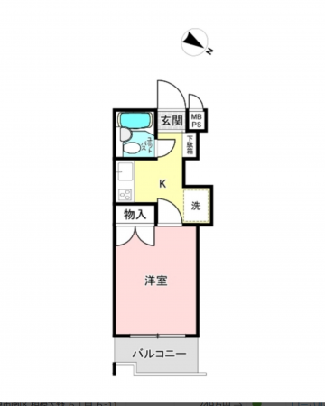 相模原市南区相模大野、マンションの間取り画像です