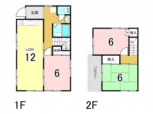 相模原市南区相模台、中古一戸建ての間取り画像です