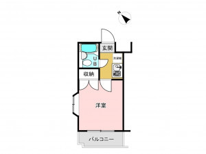 相模原市南区南台、マンションの間取り画像です