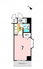 相模原市南区相模大野、マンションの間取り画像です
