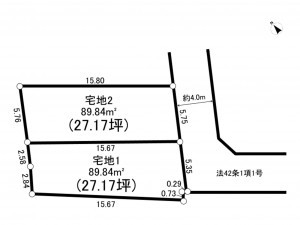 相模原市南区御園、土地の間取り画像です