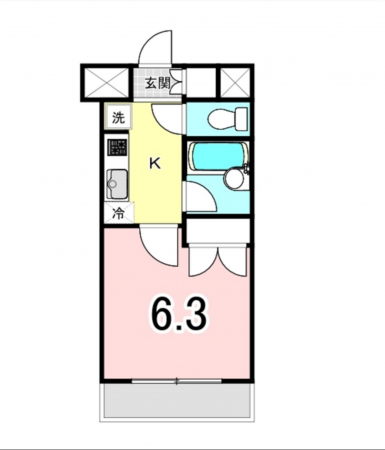 相模原市南区上鶴間本町、マンションの間取り画像です