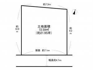 泉南市樽井、土地の間取り画像です