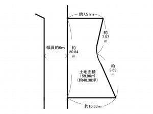 泉南市信達市場、土地の間取り画像です