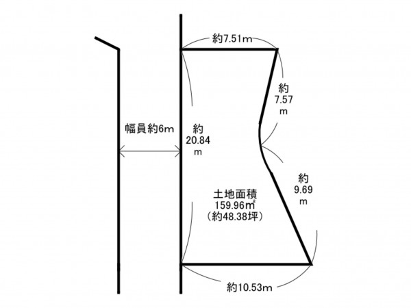 泉南市信達市場、土地の間取り画像です