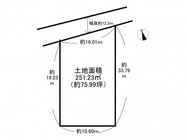 泉南市中小路、土地の間取り画像です