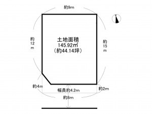 泉南市信達牧野、土地の間取り画像です