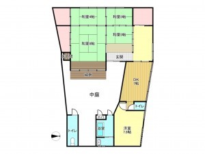 泉南郡岬町淡輪、中古一戸建ての間取り画像です
