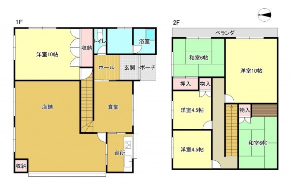 阪南市光陽台、中古一戸建ての間取り画像です