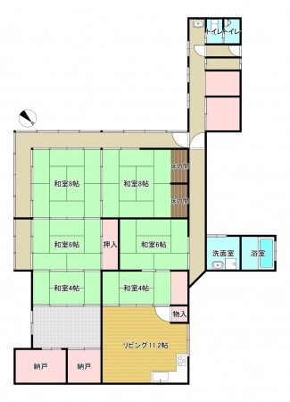 泉南郡岬町、中古一戸建ての間取り画像です