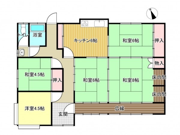 阪南市下出、中古一戸建ての間取り画像です