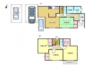 阪南市尾崎町、中古一戸建ての間取り画像です