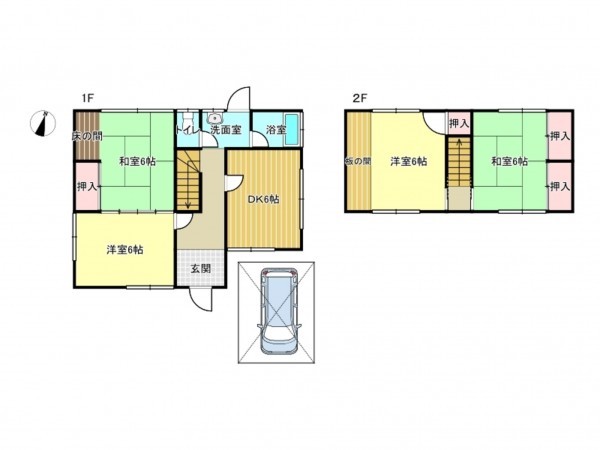 阪南市舞、中古一戸建ての間取り画像です