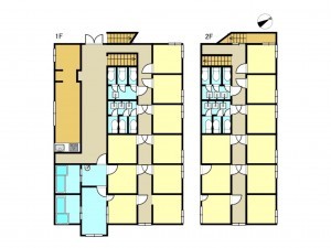 泉南市信達市場、収益物件/寮の間取り画像です