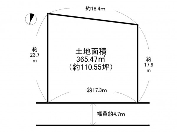 阪南市箱作、土地の間取り画像です