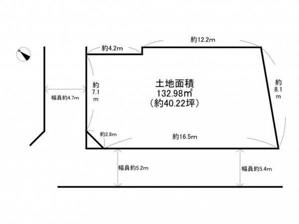 阪南市箱作、土地の間取り画像です