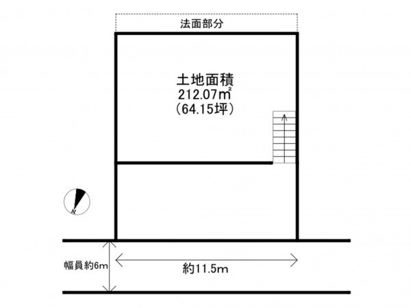 阪南市山中渓、土地の間取り画像です