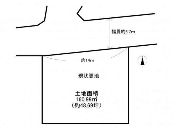 阪南市箱作、土地の間取り画像です