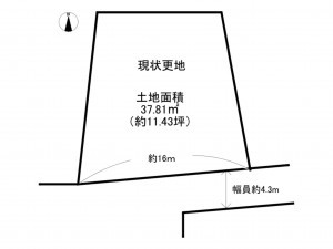 泉南郡岬町多奈川谷川、土地の間取り画像です