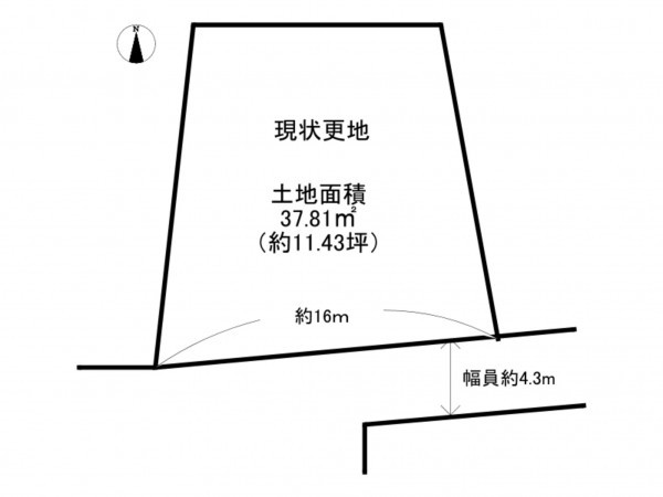 泉南郡岬町多奈川谷川、土地の間取り画像です