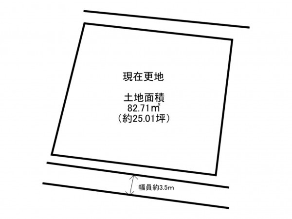 阪南市箱作、土地の間取り画像です