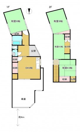泉南郡岬町深日、中古一戸建ての間取り画像です