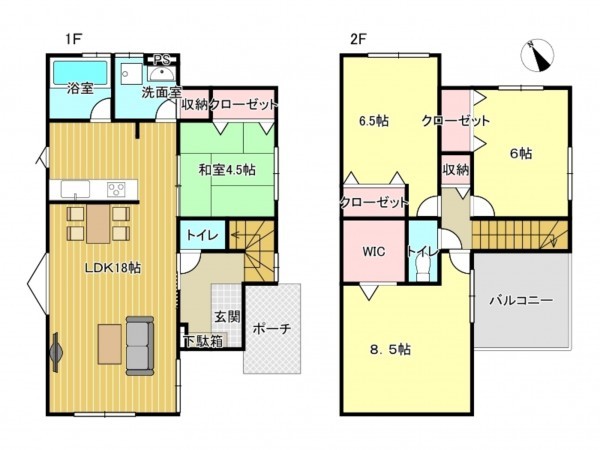 泉南市新家、新築一戸建ての間取り画像です