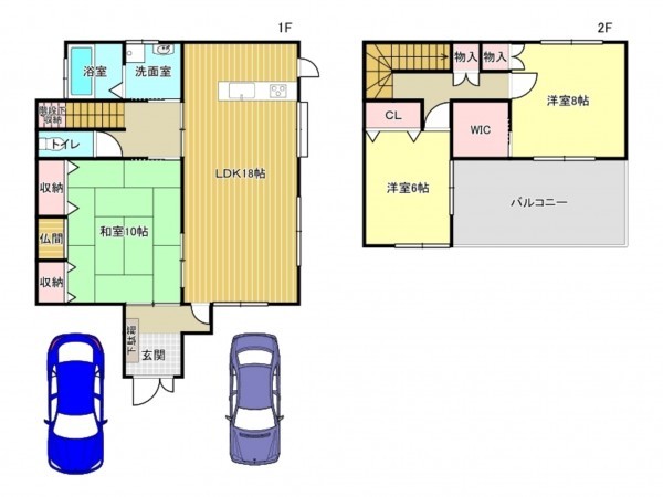 泉南市新家、中古一戸建ての間取り画像です