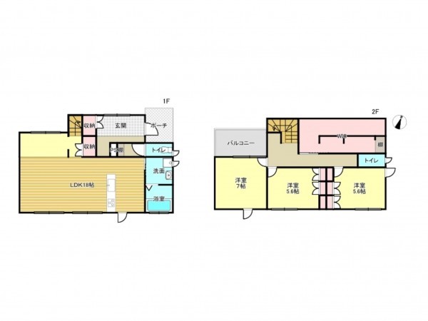阪南市桃の木台、中古一戸建ての間取り画像です
