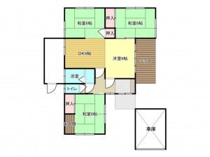 阪南市舞、中古一戸建ての間取り画像です