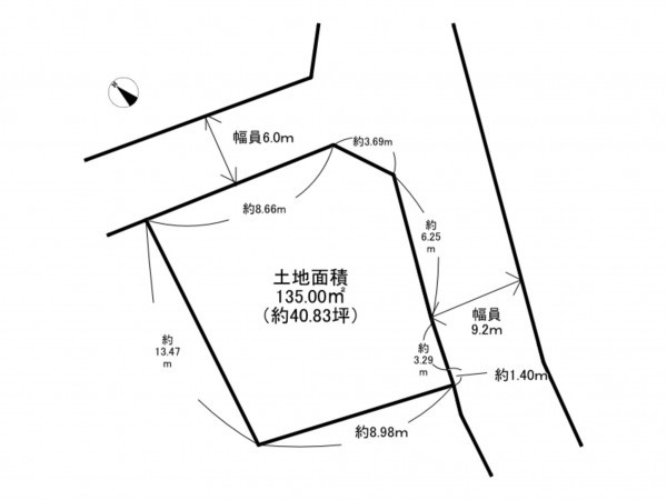 泉南市信達市場、土地の間取り画像です