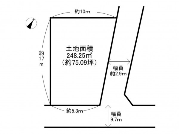 阪南市緑ヶ丘、土地の間取り画像です