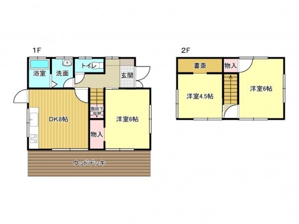 阪南市舞、中古一戸建ての間取り画像です