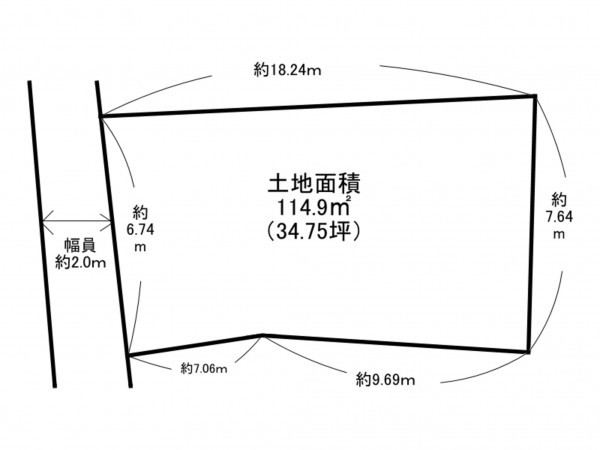 泉南市岡田、土地の間取り画像です