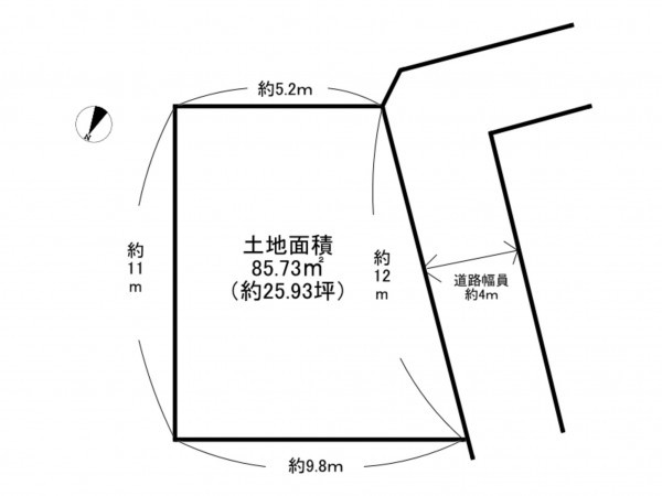 阪南市舞、土地の間取り画像です