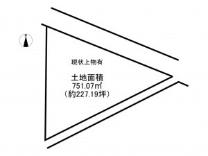 阪南市鳥取中、土地の間取り画像です