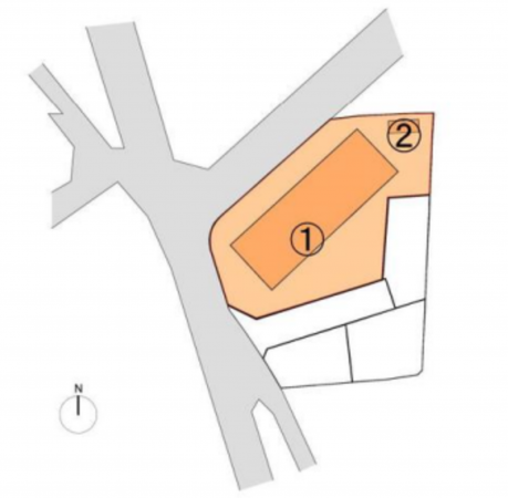 阪南市鳥取中、収益物件/店舗付住宅の間取り画像です