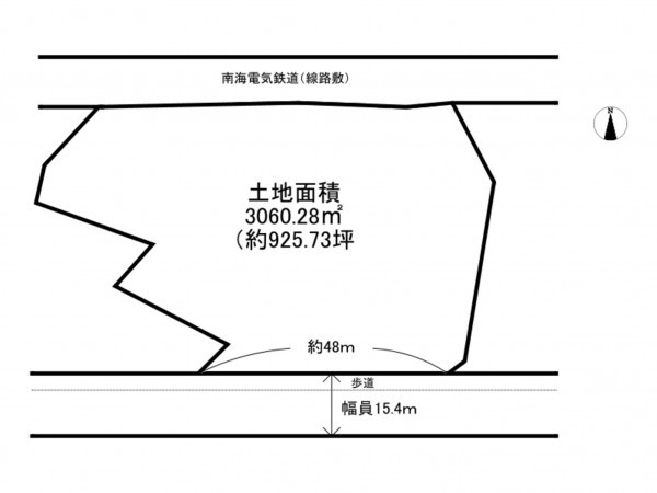 阪南市貝掛、土地の間取り画像です