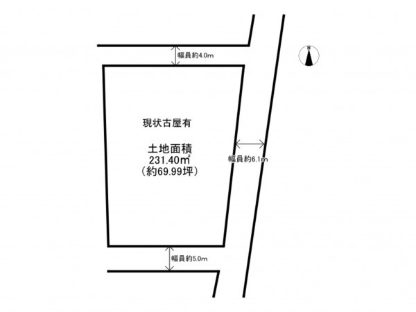 泉南郡岬町深日、土地の間取り画像です