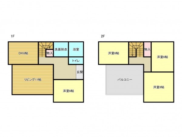 泉南市新家、中古一戸建ての間取り画像です