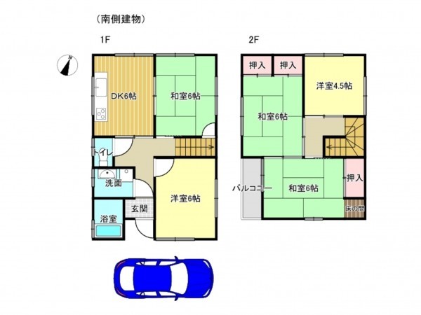 阪南市尾崎町、中古一戸建ての間取り画像です