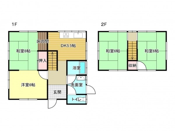 阪南市舞、中古一戸建ての間取り画像です
